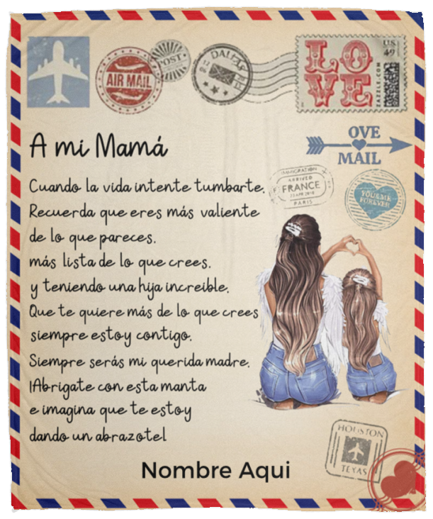 Mantas A mi Mamá-Fleece Blanket Letter To My Mom Express Love