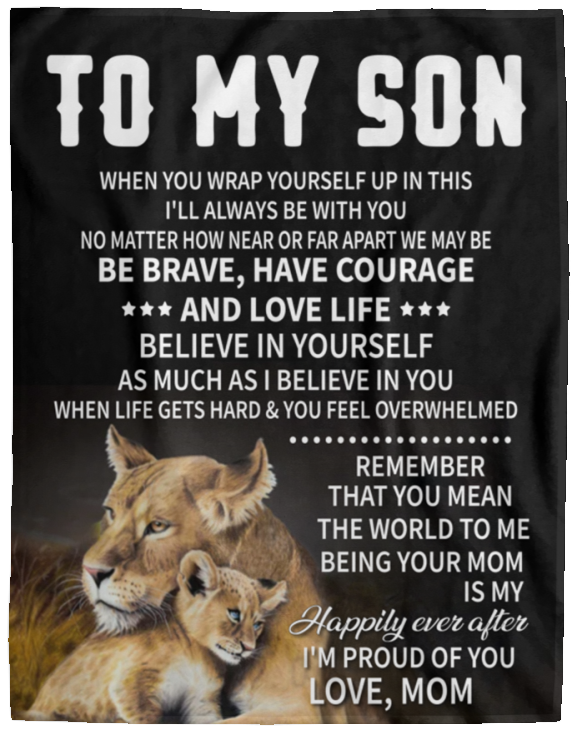 To My Son Love Mom Blanket