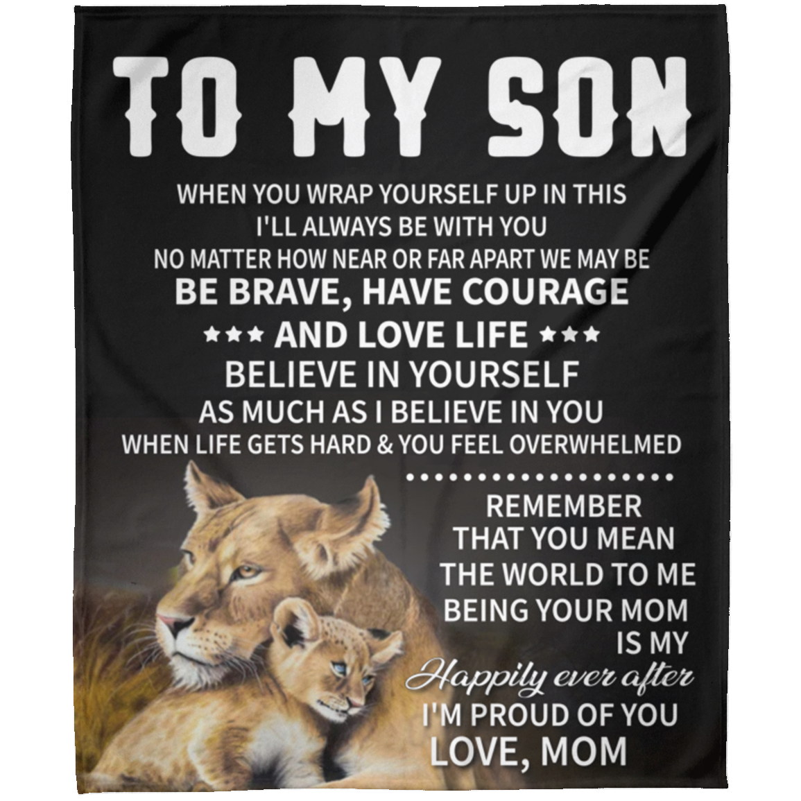 To My Son Love Mom Blanket