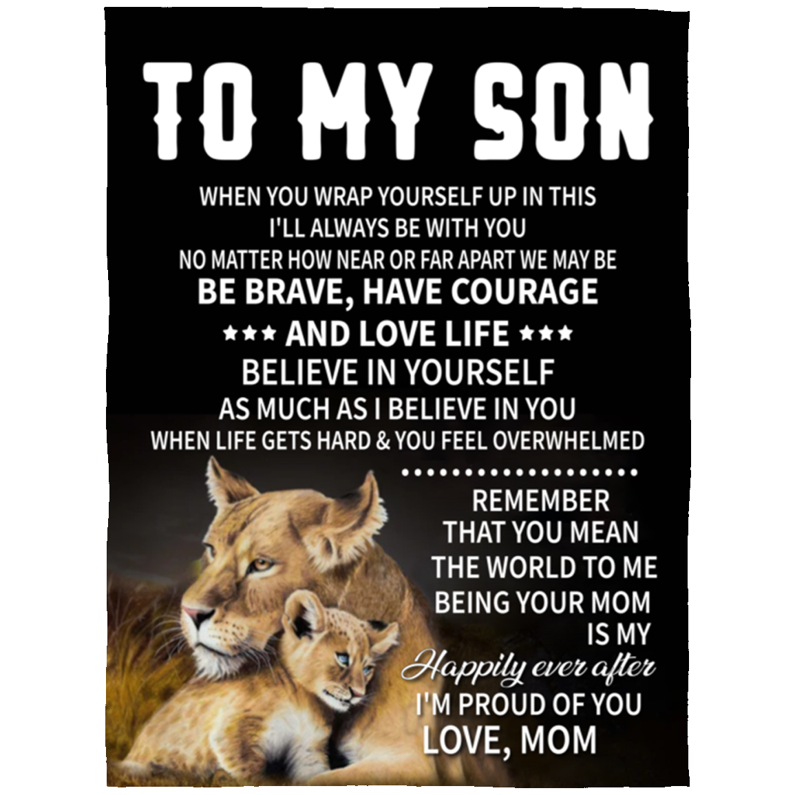 To My Son Love Mom Blanket