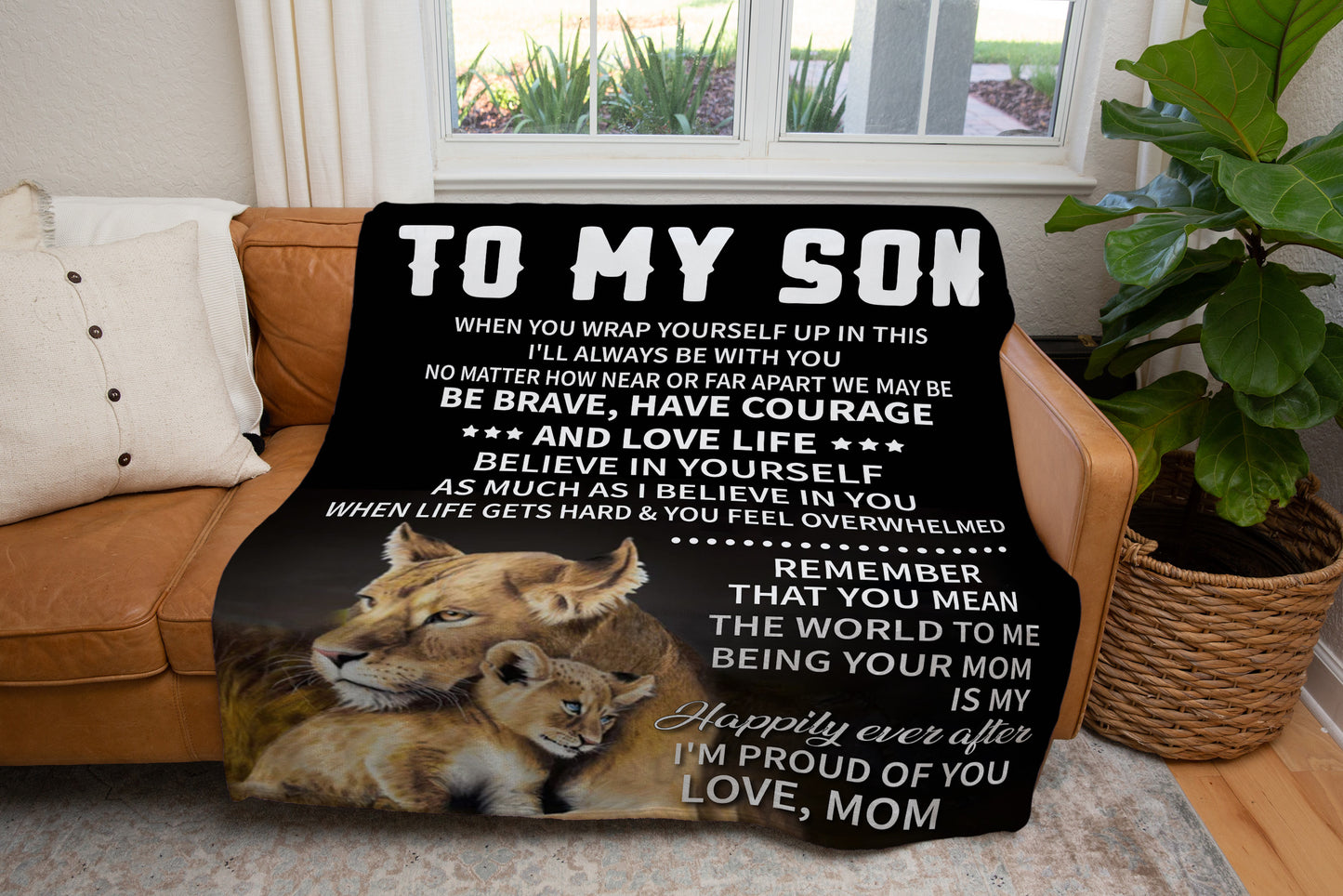 To My Son Love Mom Blanket