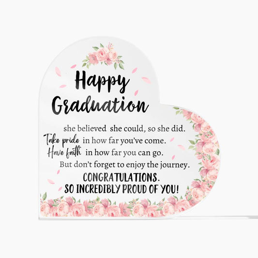 Happy Graduation | Heart Plaque.