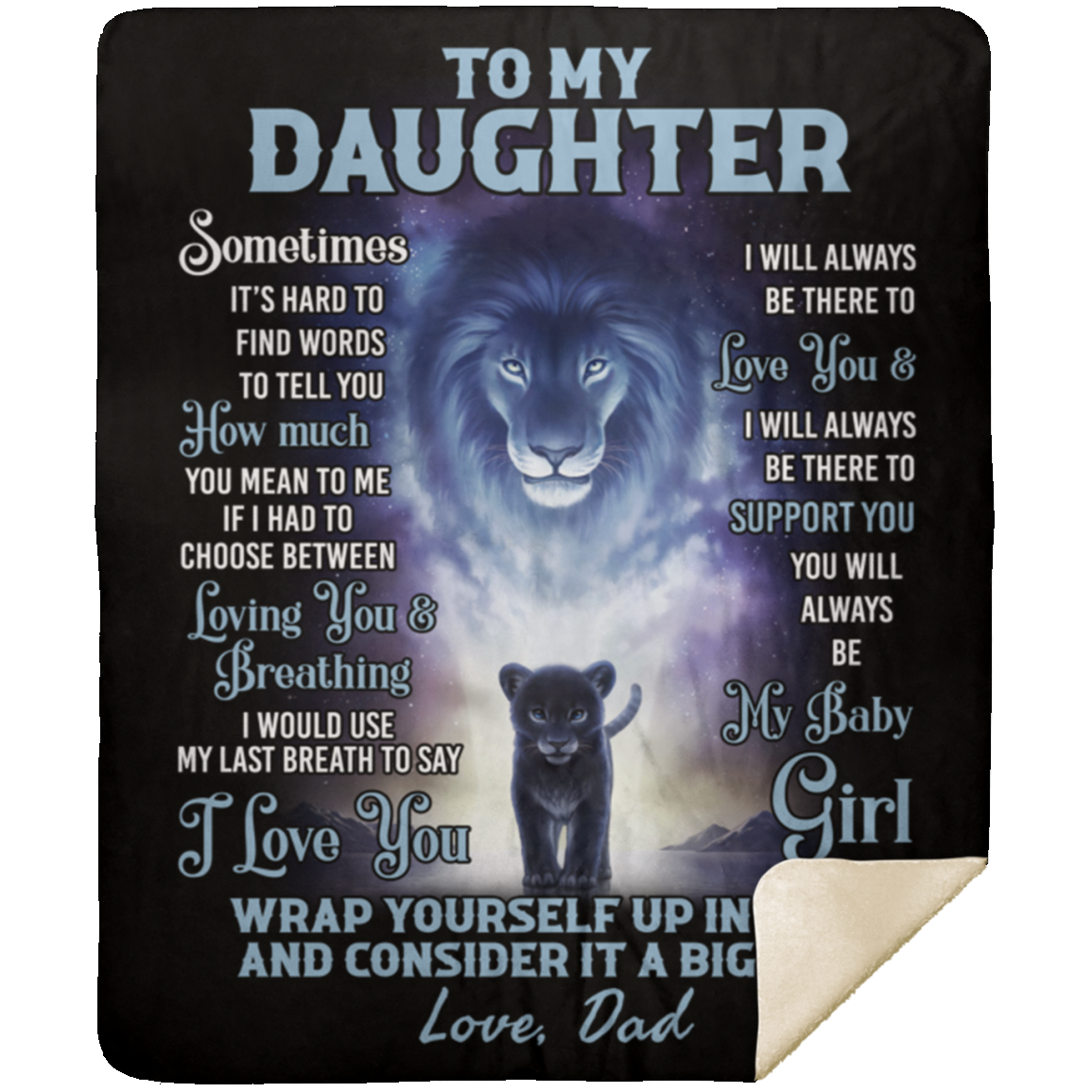 To My Lion Daughter | Blanket