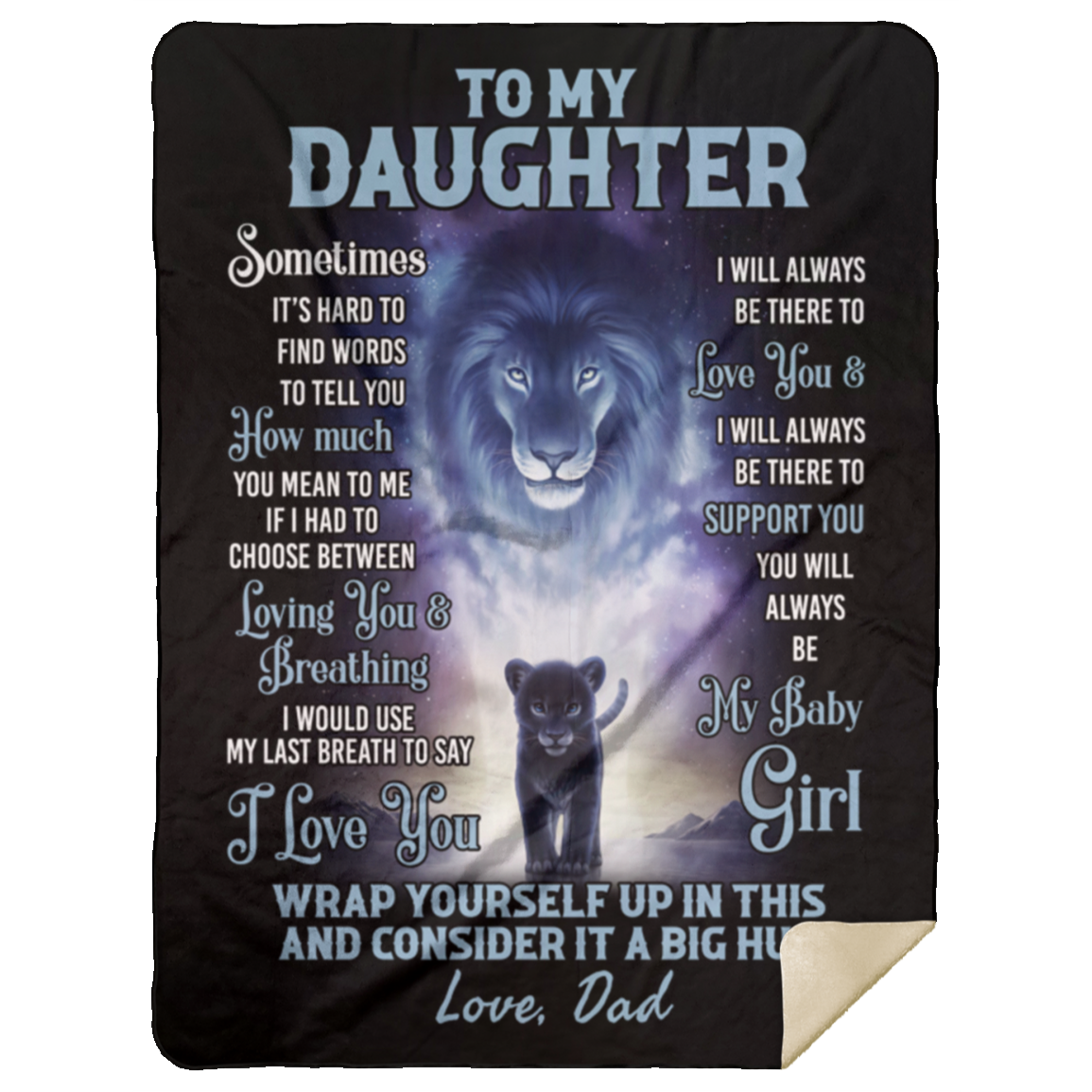 To My Lion Daughter | Blanket