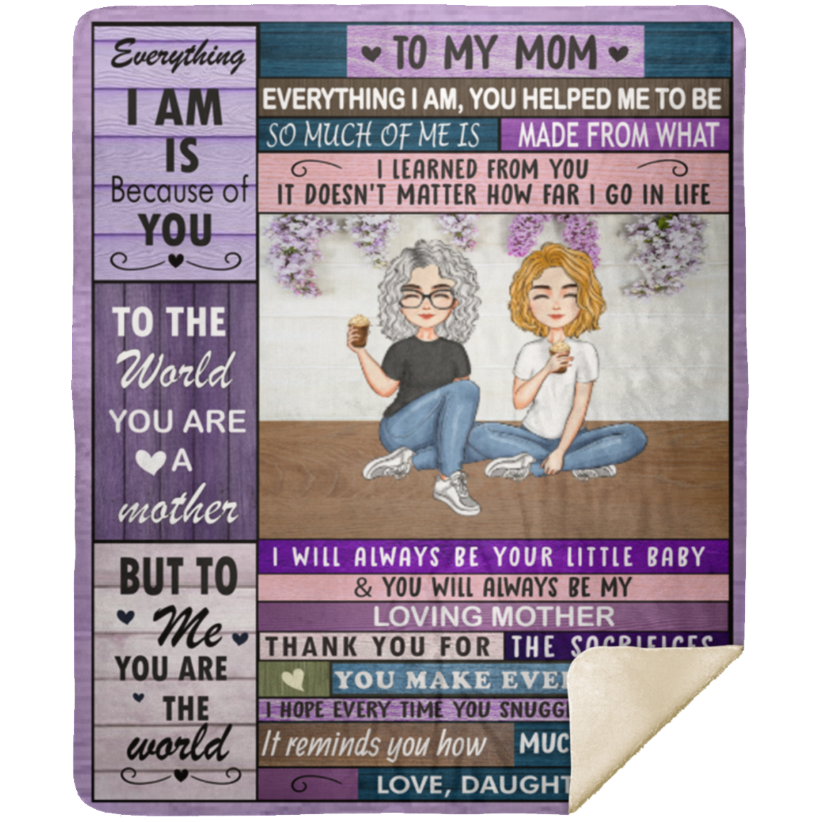 To My Mom | I'm  Because of You Blanket