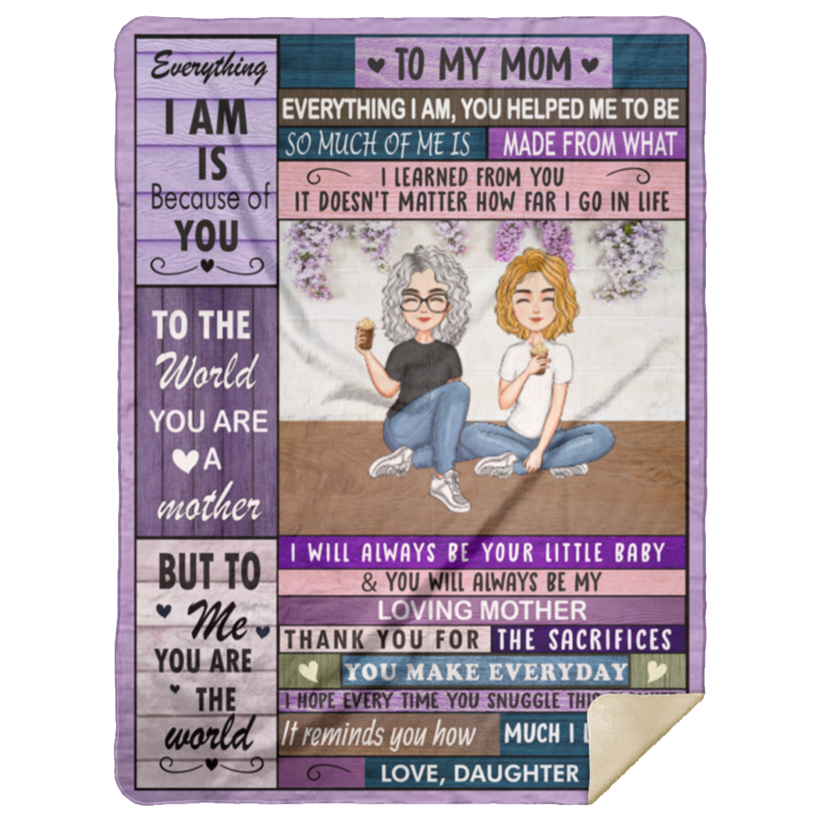 To My Mom | I'm  Because of You Blanket