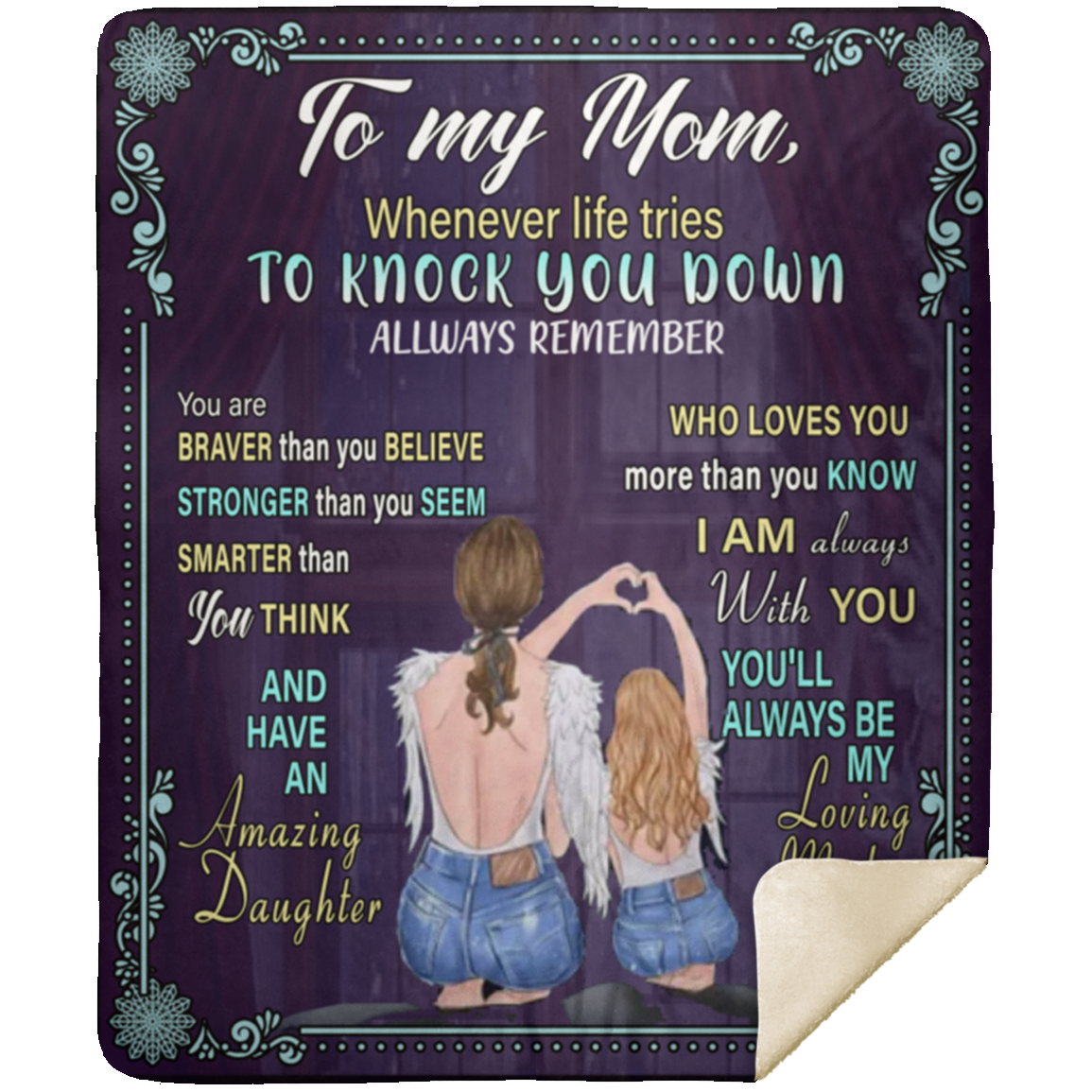 To my Mom Angel Girl | Blanket