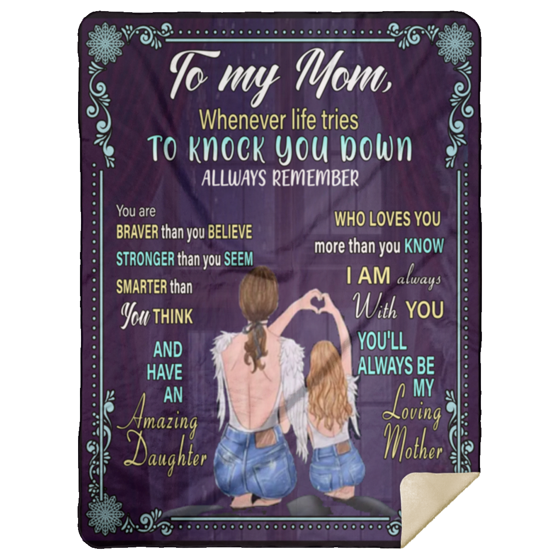 To my Mom Angel Girl | Blanket