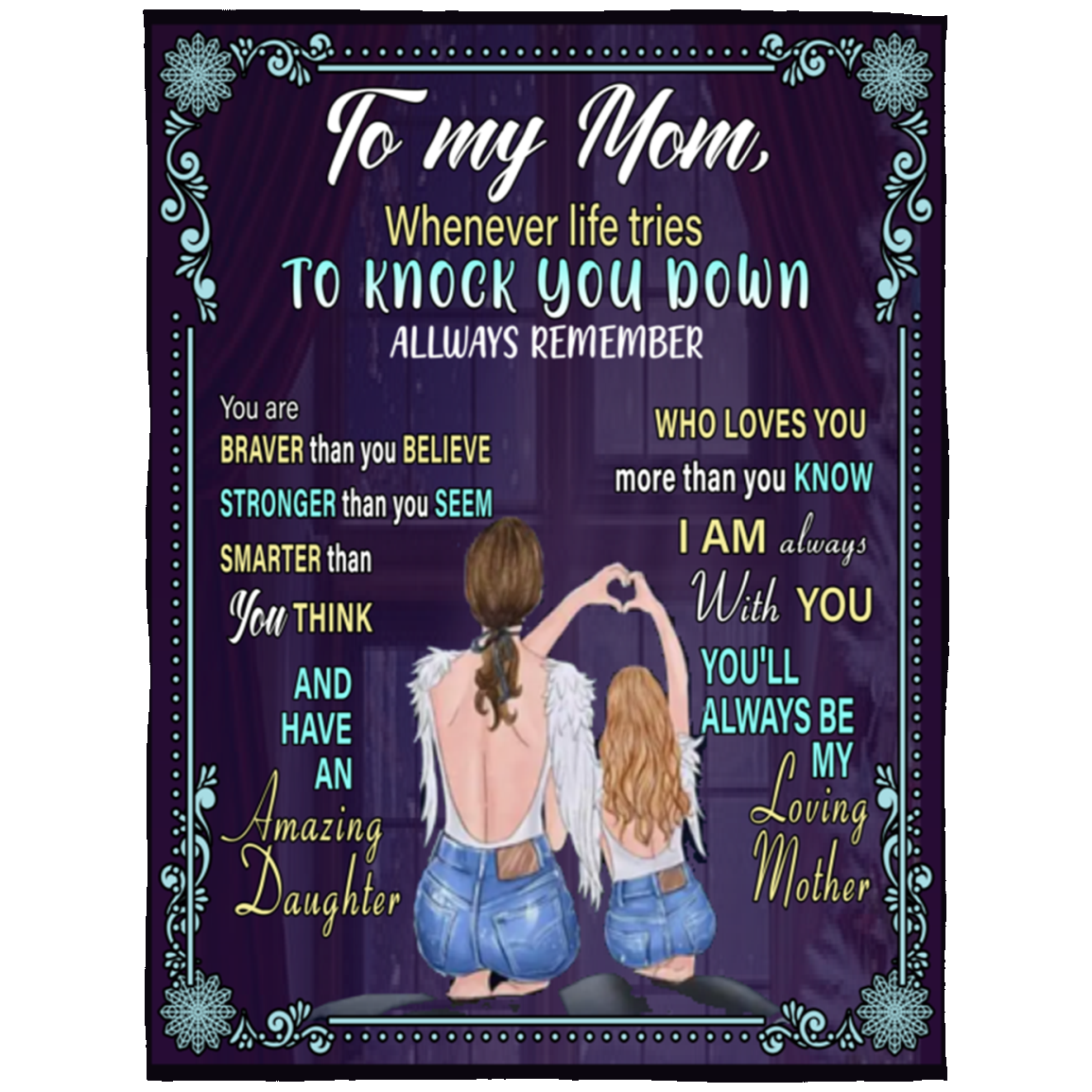 To my Mom Angel Girl | Blanket