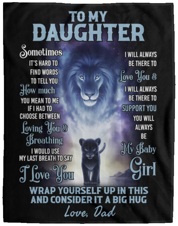 To My Lion Daughter | Blanket