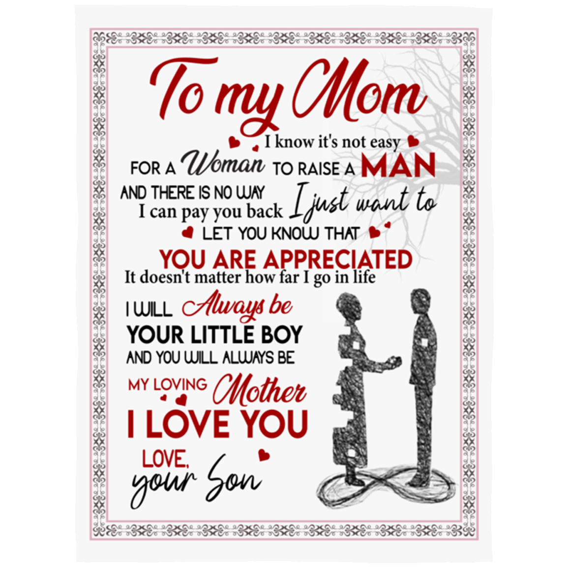 To My Mom | Raise a Man Blanket