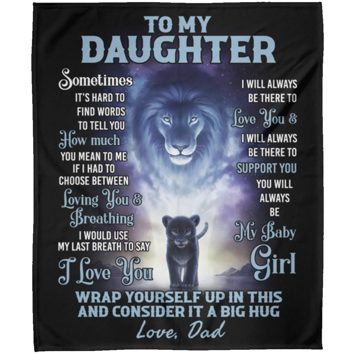 To My Lion Daughter | Blanket