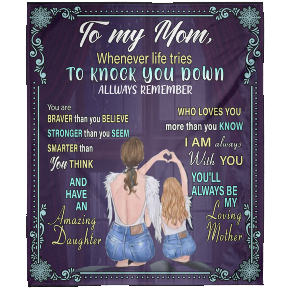 To my Mom Angel Girl | Blanket