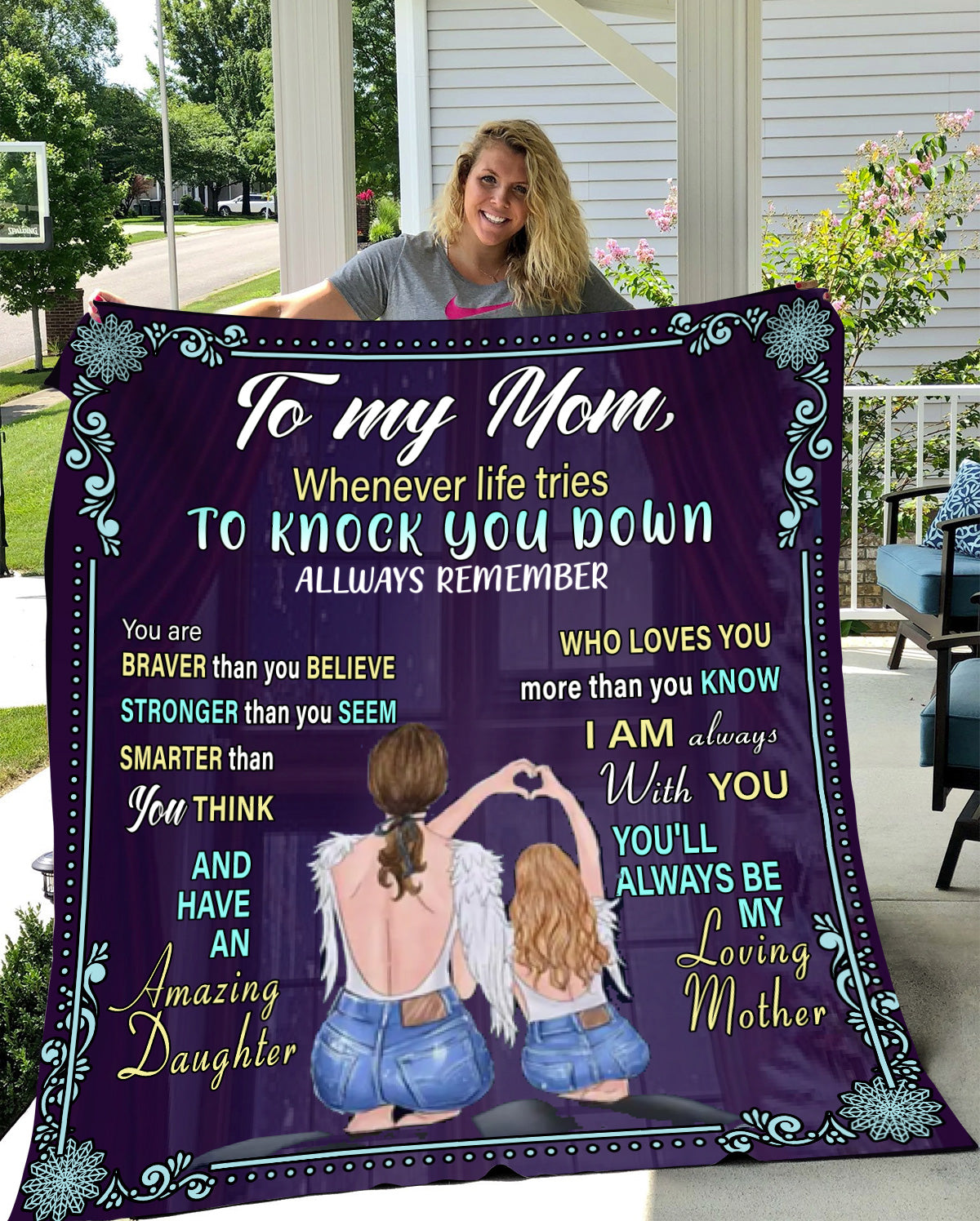 To my Mom Angel Girl | Blanket