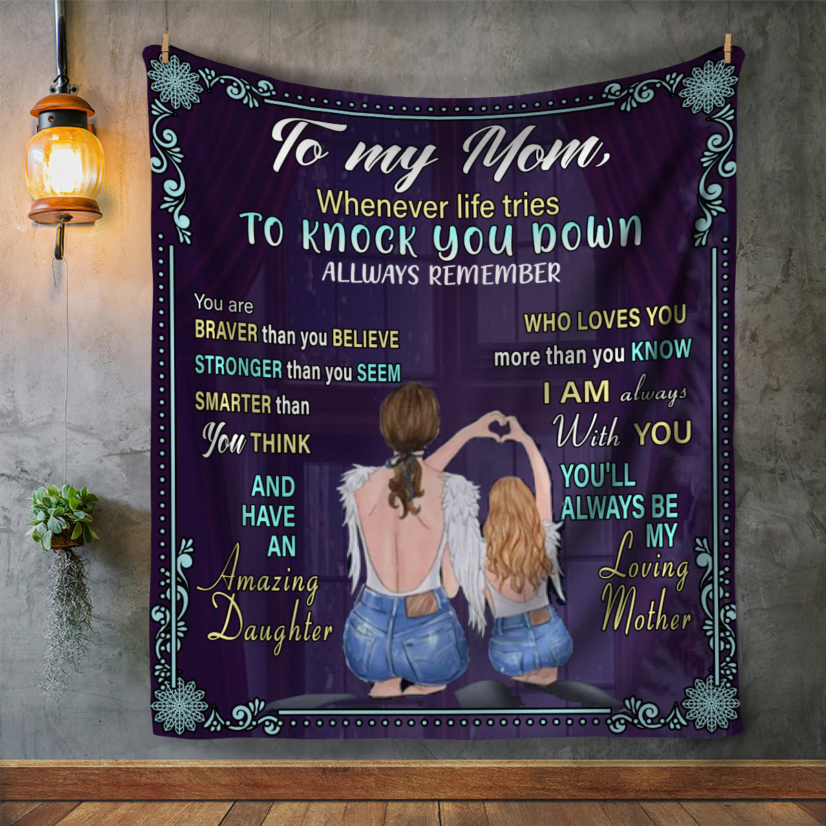 To my Mom Angel Girl | Blanket