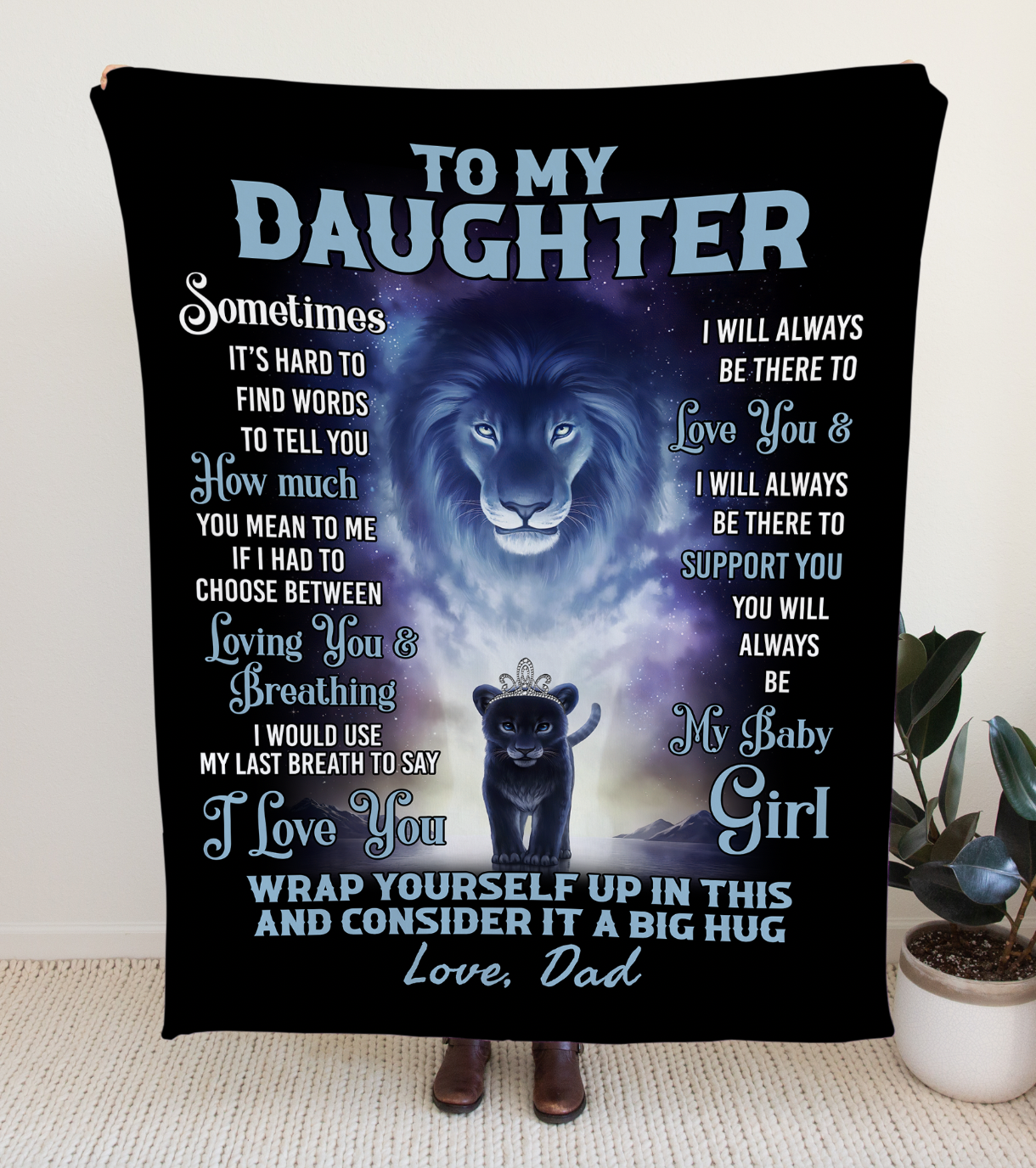 To My Lion Daughter | Blanket